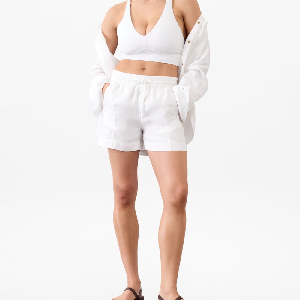 NWT Athleta Retreat Linen Shorts Lightweight